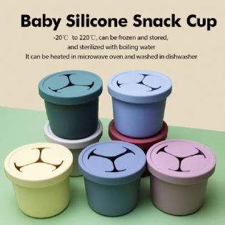 Portable Silicone No Spill Baby Toddler Snack Cups