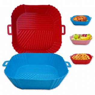 Oem Durable Oven Reusable Bowl Bakeware Tray Basket Kitchen Accessories Silicone Air Fryer Liner For Air Fryer Silicone Pot