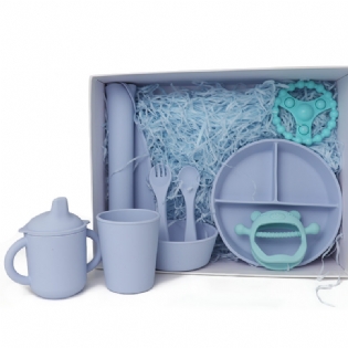 Silicone Feeding Set Baby Placemat And Plate