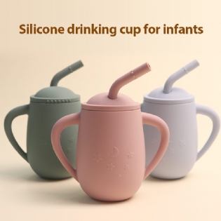 Feeding Baby Custom Silicone Leakproof Sippy Training Cup Lid Straw For Toddlers