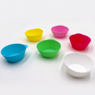 High Quality Multi Colour Rainbow Cupcake Mold Rectangle Square Silicone Muffin Cup