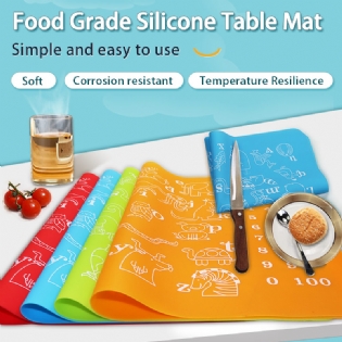 Eco-friendly private label silicone washable table dining baking mat pad