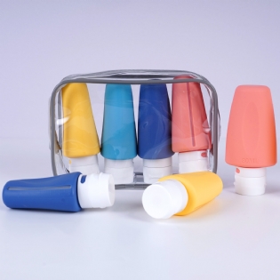 60ML /80ML Soft Touch Silicone Travel Split Bottle Set Cosmetics Split Bottle