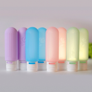 90ml Containers Bpa Free Leak Proof Refillable Liquid Silicone Squeezable Travel Accessories For Shampoo Conditioner Lotion