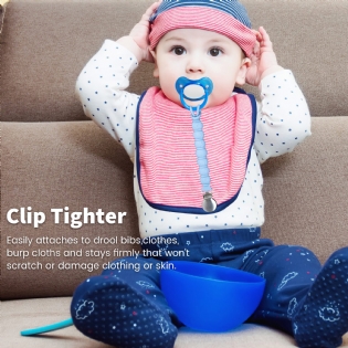 Custom Personalized Cotton Wooden Silicone Pacifier Clip For Baby